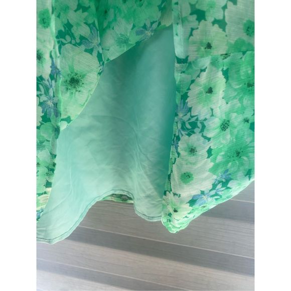 BB Dakota NWT Color Me Lucky Chiffon Dress in Basil Green Revolve, Sz XS, MP $89 - Picture 6 of 11